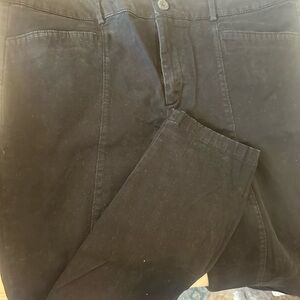 Black Chino Pants with Straight Leg ankle Cut